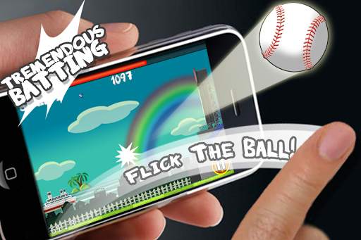 Flick Home Run! baseball game screenshot 2