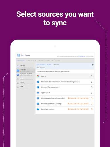 SyncGene Contact Calendar Sync 14 تصوير الشاشة