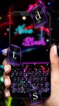 Colorful Neon Black Keyboard screenshot 1