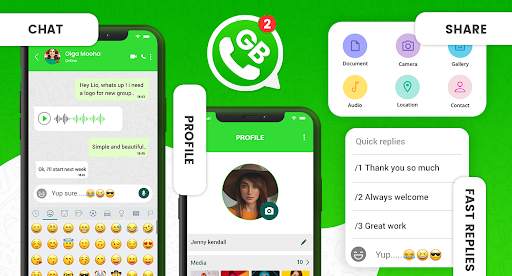 GB What App Messenger - Lite Fast Chat App screenshot 1