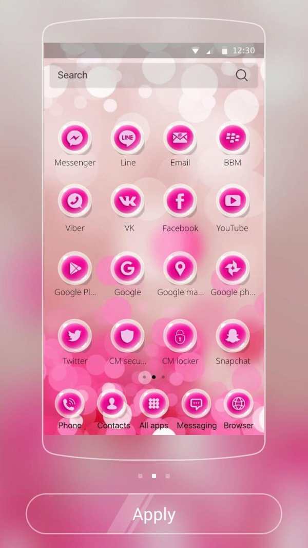 Pink bubble theme screenshot 2