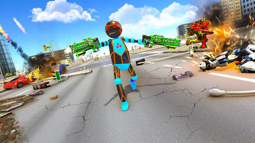 Stickman Robot Car Transform: War Robot Games screenshot 3
