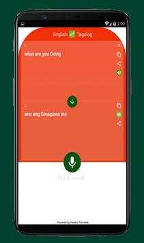 English to Tagalog Voice Translator screenshot 1