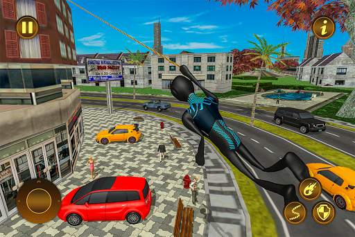 Panther Stickman Rope Hero City Crime Survival स्क्रीनशॉट 5