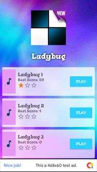 Piano Ladybug Noir Tiles screenshot 1