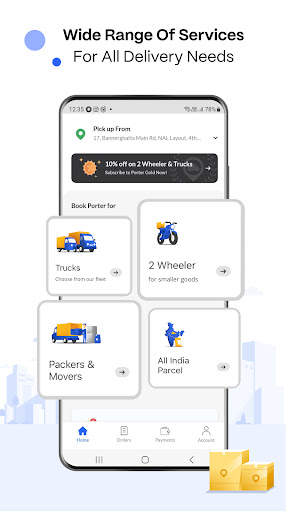 Truck & Bike Delivery - Porter screenshot 1
