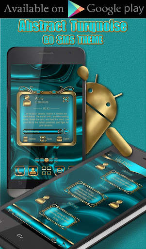 Abstract Turquoise Go Launcher theme screenshot 7