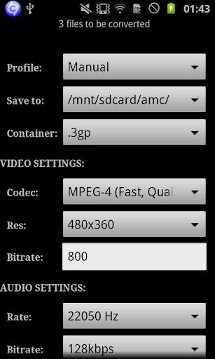 ARMV7 VFPV3 VidCon Codec screenshot 3