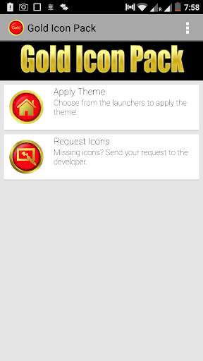 New Gold Icon Pack Free 12 تصوير الشاشة