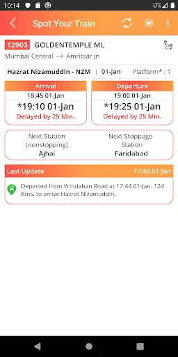 National Train Enquiry System screenshot 2