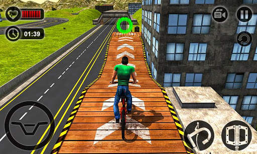 Rooftop Bicycle Stunt Rider 3D screenshot 3