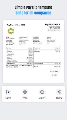 Payslip: Paystub Maker screenshot 2