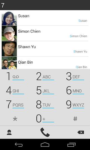 exDialer Light ICS Theme screenshot 1