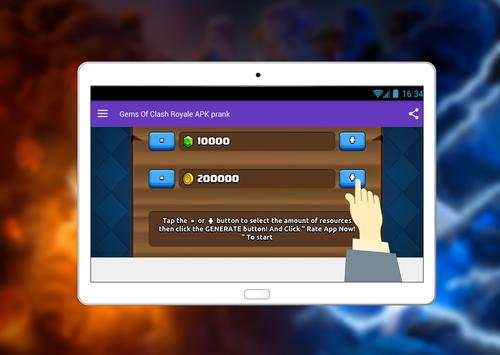 Gems Of Clash Royale APK prank screenshot 11