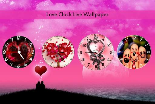 Love Clock Live Wallpaper - Analog Clock screenshot 1