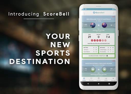 ScoreBell - Live Cricket score & Line screenshot 1