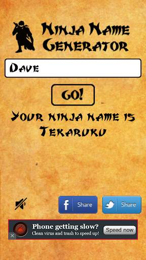 Ninja Name Generator screenshot 3