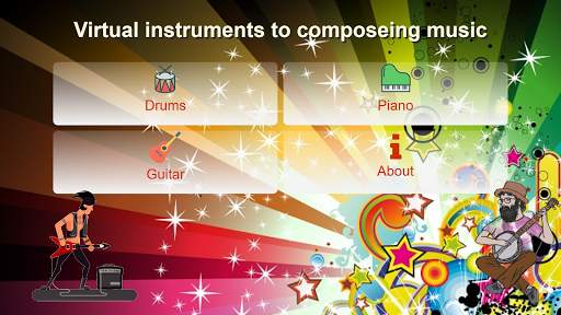 Virtual Instruments - drums, piano, guitar screenshot 1