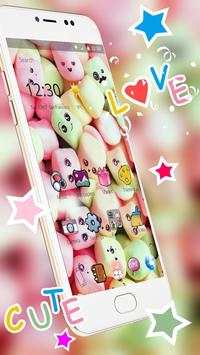 Cute Marshmallow Cartoon Theme for android free screenshot 2