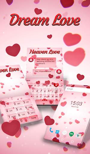 Dream Love Animated Keyboard   Live Wallpaper स्क्रीनशॉट 1