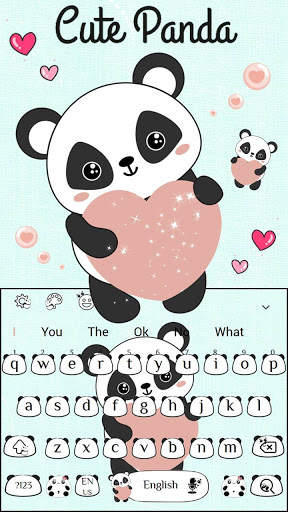 Cute Panda Anime Keyboard screenshot 1