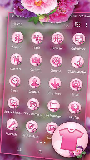 Pink Flower Bokeh Launcher screenshot 2