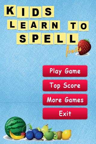 Kids Learn to Spell (Fruits) screenshot 1