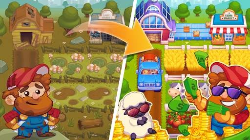 Mega Farm — Idle Tycoon Clicker & Merge Simulator screenshot 1