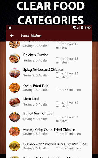 Continental food recipes app screenshot 2