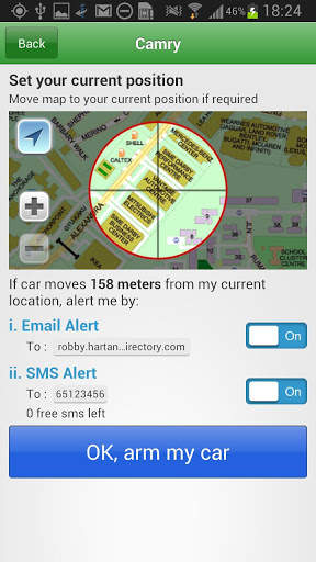 GPS Car Track (SilentCarAlarm) स्क्रीनशॉट 3