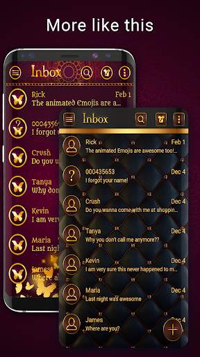 Gold messenger SMS na tema screenshot 3