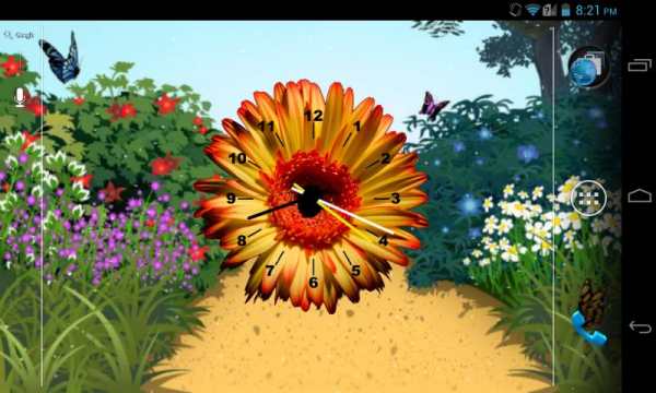 Flowers Clock Live Wallpaper screenshot 4