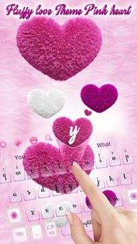 Pink heart Fluffy Keyboard screenshot 3