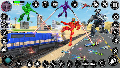 Panda Robot Cop Car Transform screenshot 2