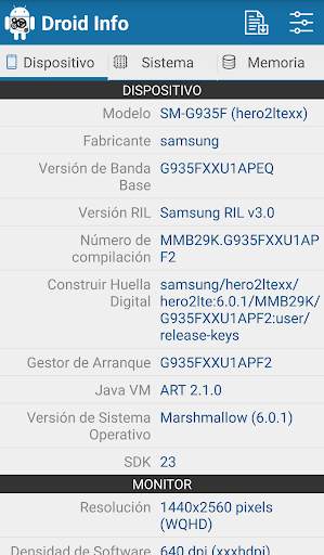 Droid Hardware Info screenshot 1