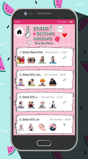 Stiker Boy Band & Girl Band Korea Imut Terbaru screenshot 3