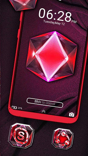 Red Diamond Launcher Theme скриншот 4