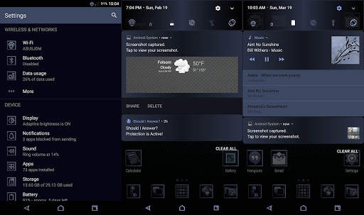 J Dark Ice Substratum Theme скриншот 1