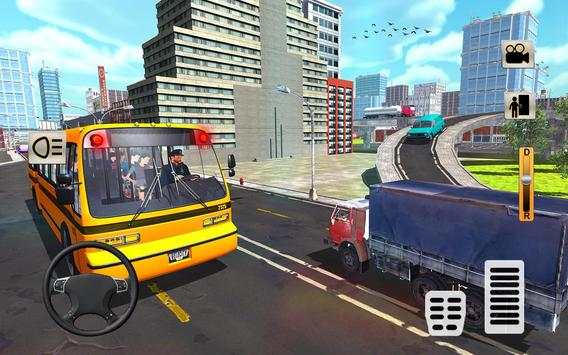 Bus Sekolah Menengah Mengemudi 2017: Game Bus yang screenshot 5
