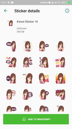 Kawaii Anime Stickers  for WhatsApp screenshot 6