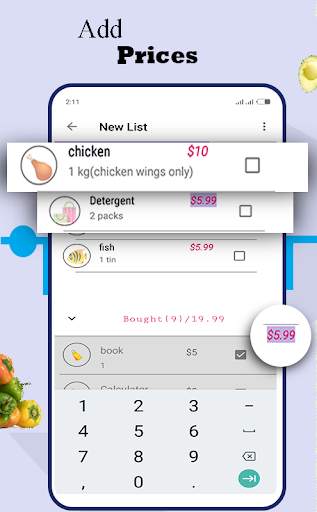 Grocery Shopping List ,Expense tracker - Shoof screenshot 2