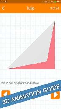 Easy Origami Flower Tutorial screenshot 6