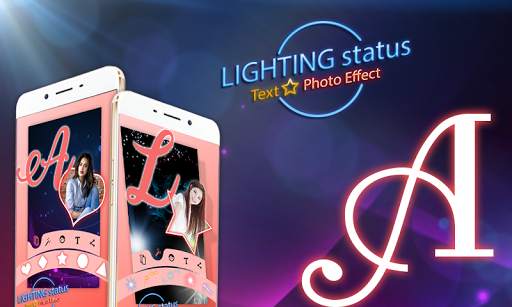 Lighting Status Text - Photo Effect screenshot 1
