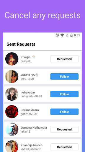 Cancel Requests Followers Unfollower for Instagram screenshot 2