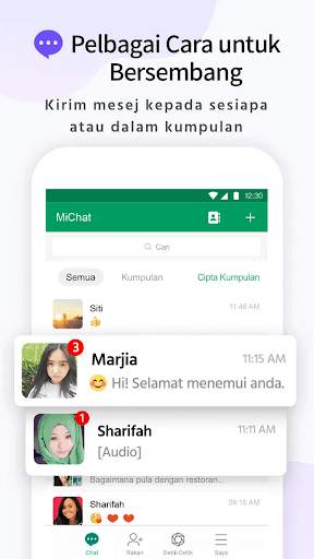 MiChat Lite-Chat, Kenali Rakan screenshot 1