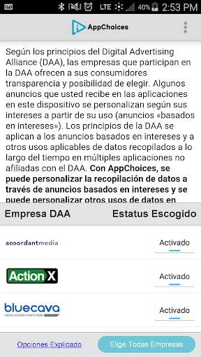 AppChoices screenshot 1