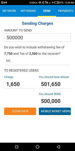 Mobile Money Calculator screenshot 3