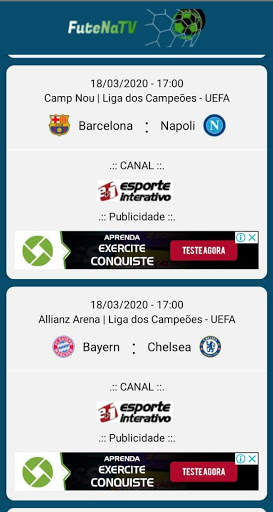 FuteNaTV - Futebol na TV - Seu guia de jogos screenshot 2