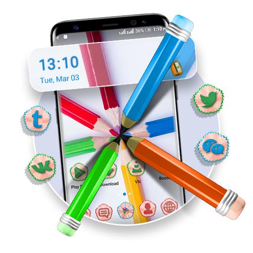 ikon Pencil Color Launcher Theme
