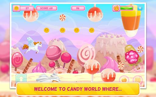 Pony in Candy World - Adventure Arcade Game screenshot 11